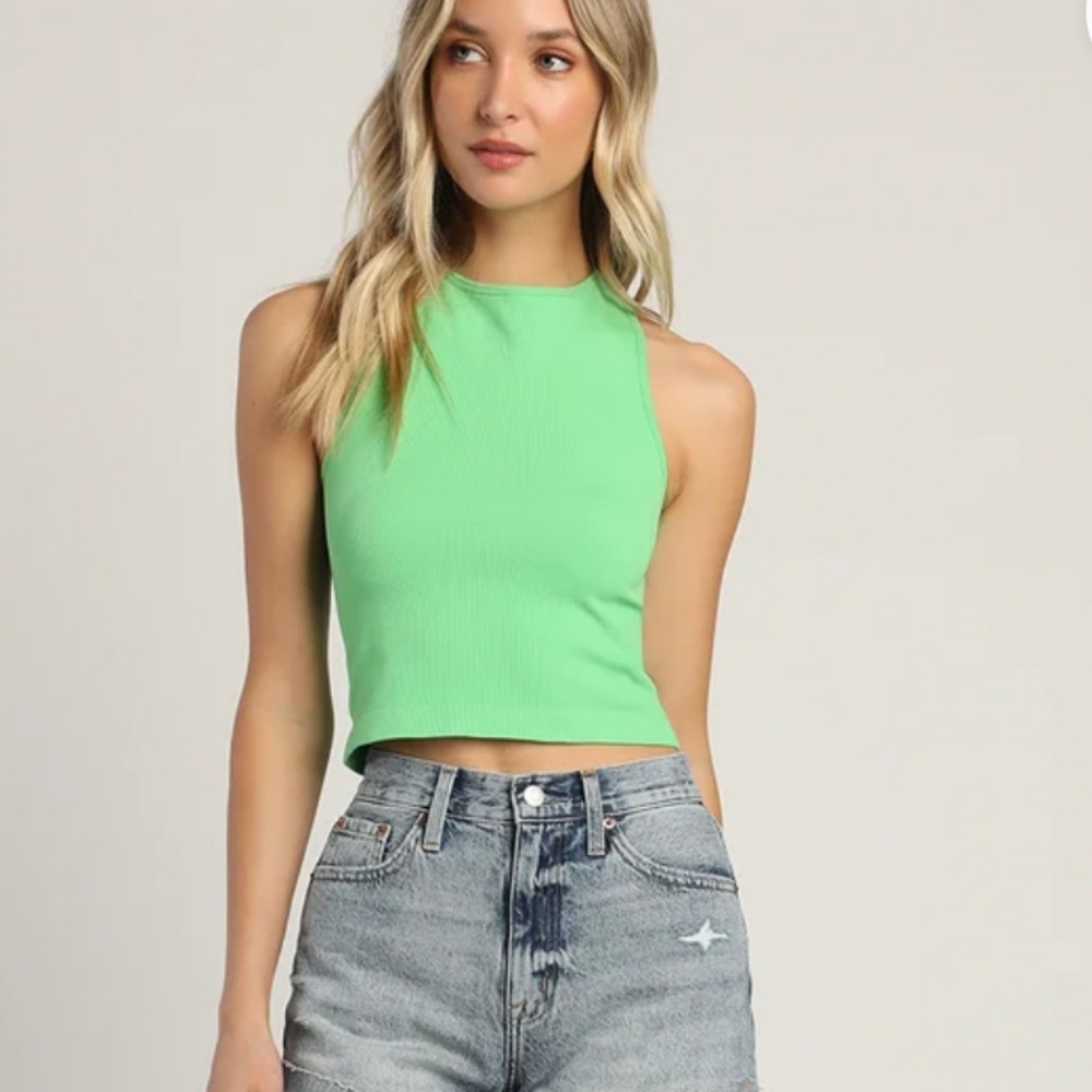 Free People Intimately Hayley Brami Seamless XS / S Bright Grass Green